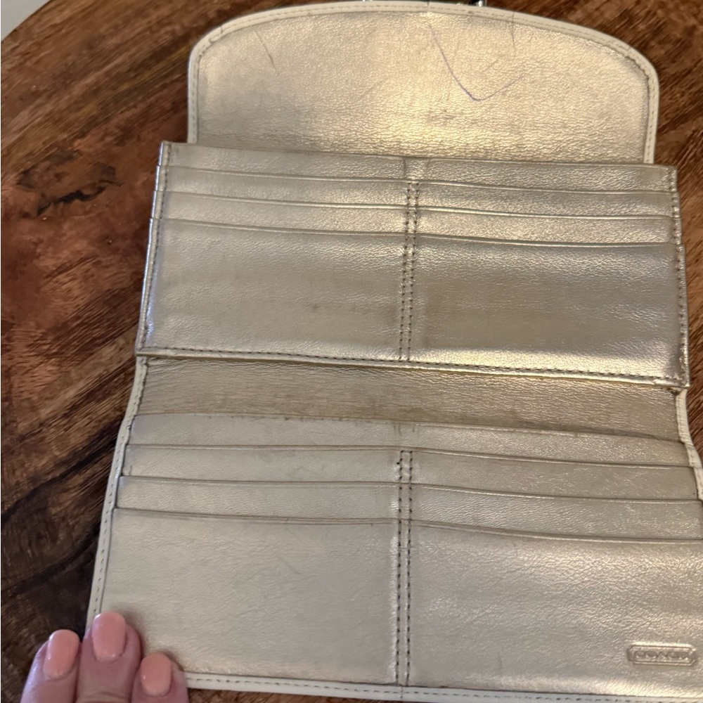 Coach Gold Wallet with Classic Design